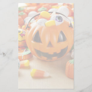 Papelaria Doces de Dia das Bruxas de Orange Spooky