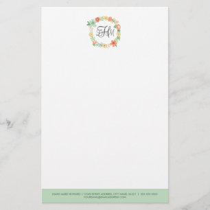 Papelaria Doces Monograma Floral