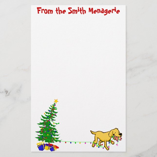 Papelaria Doggone cabeçalho do Natal do Natal | (Frente)