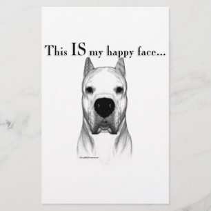 Papelaria Dogo Argentino Happy Face