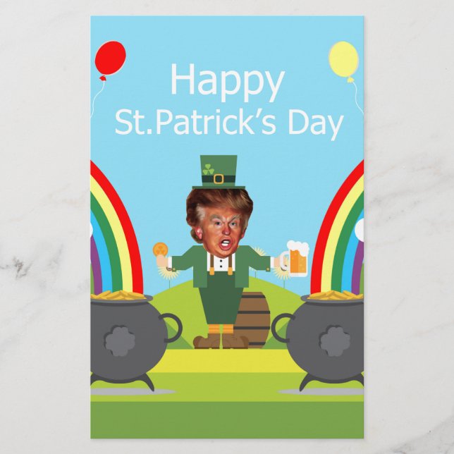 Papelaria donald trump leprechaun (Frente)