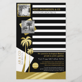Papelaria Douradas árvores tropicais de palmeiras - Instagra