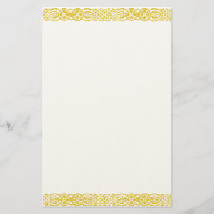Papelaria Dourado Art Nouveau Filigree Stationery