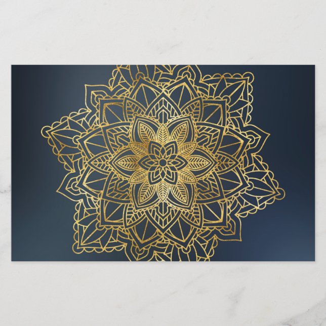 Papelaria Dourado Mandala (Frente)