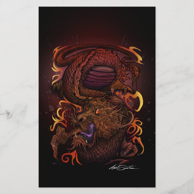 Papelaria Dragão (Design de assinatura) (Frente)