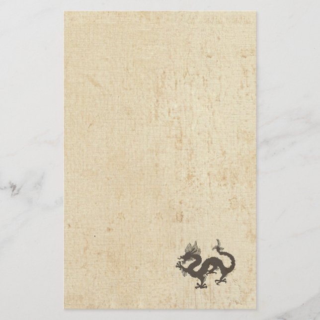 Papelaria Dragão no grunge velho (Frente)