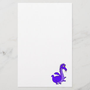 Papelaria Dragão peluches bonito roxo
