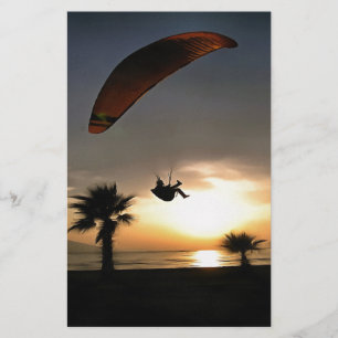 Papelaria Dropzone Em Dusk Adventure Paraglider Art