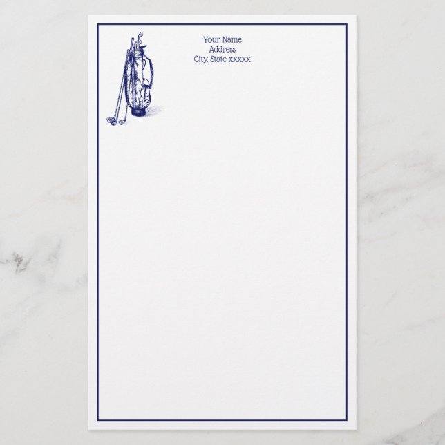 Papelaria DY Cores Golf Bag Golf Clusters Azul (Frente)