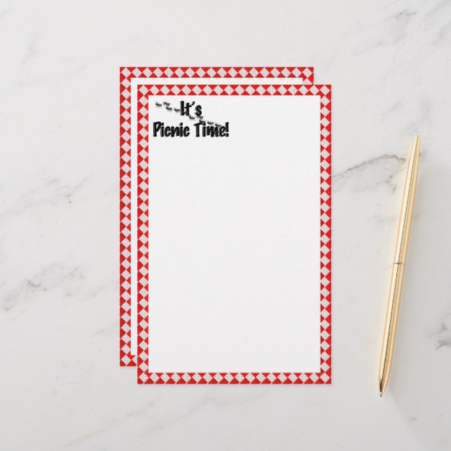 Papelaria É hora do piquenique! Fecho da Mesa com verificaçã (Frente/Verso In Situ)