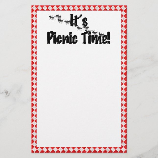Papelaria É hora do piquenique! Fecho da Mesa com verificaçã (Frente)
