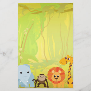 Papelaria É um chá de fraldas da selva