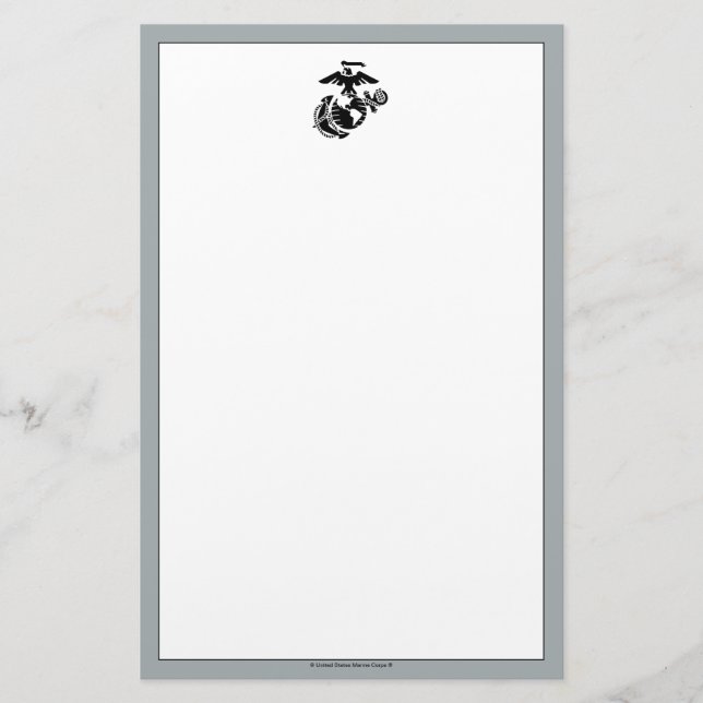 Papelaria EGA de uma cor - Preto (Frente)