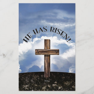 Papelaria Ele Ressuscitou Céu da Cruz Áspera