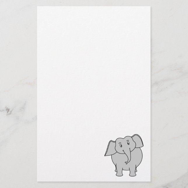 Papelaria Elefante cinzento (Frente)