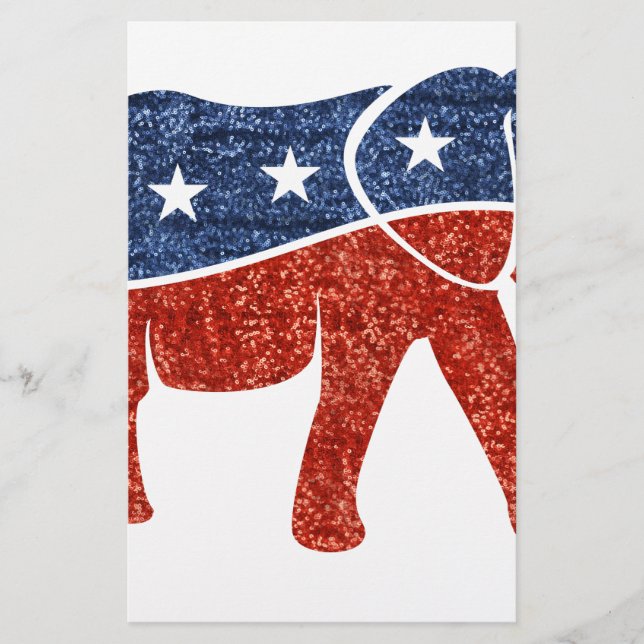 Papelaria elefante republicano brilhante (Frente)