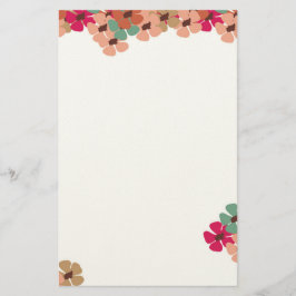 Papelaria Elegant Colored Floral Greeting Card