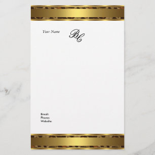 Papelaria Elegante Animal Dourado Branco Elite