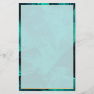 Papelaria Elegante Aquamarine e Ouro