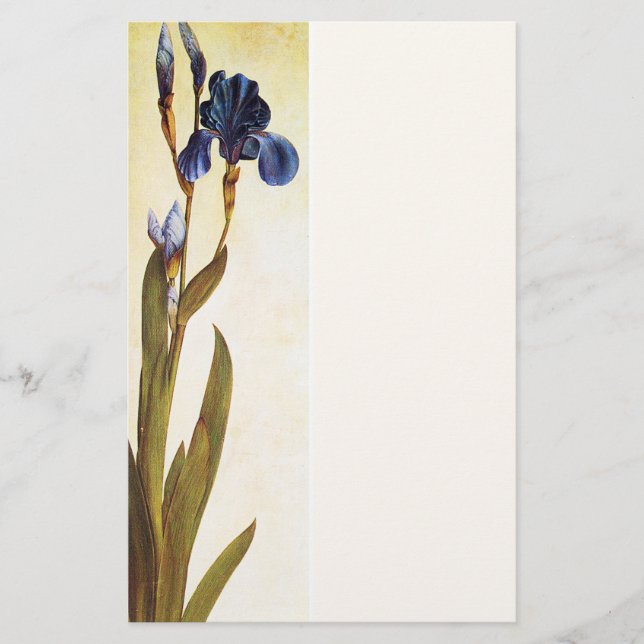 Papelaria ELEGANTE BLUE IRIS Floral (Frente)