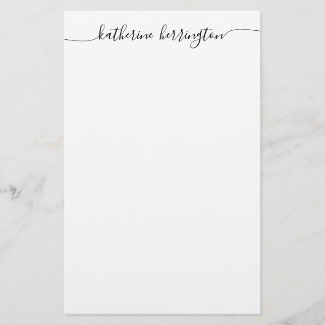 Papelaria Elegante Caligrafia de Nome com Script Swash Moder (Frente)