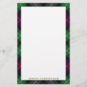 Papelaria Elegante Clan Cunningham Tartan Plaid