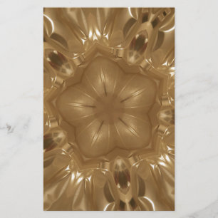 Papelaria Elegante Design Castanho Caleidoscópio Estrela Dou