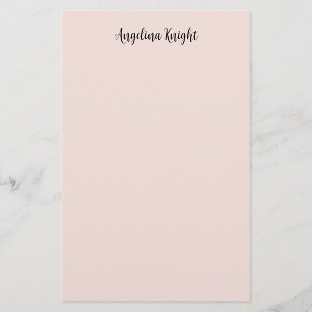 Papelaria Elegante Estilo Chic Escrita Simples à Mão (Frente)