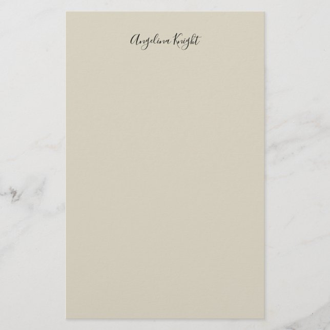 Papelaria Elegante Estilo Chic Escrita Simples à Mão (Frente)
