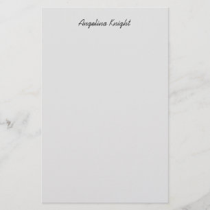 Papelaria Elegante Estilo Moderno Escrita Única