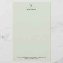 Elegante Hummingbird Letterhead