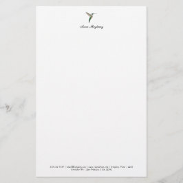 Papelaria Elegante Hummingbird Letterhead