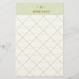 Papelaria Elegante Monograma em Dourado e Cinza I Minimalist