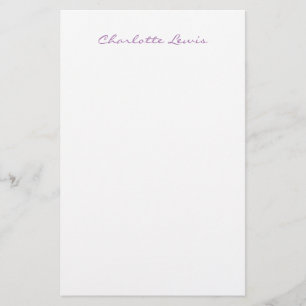 Papelaria Elegante Roteiro Simples Minimalista Moderno