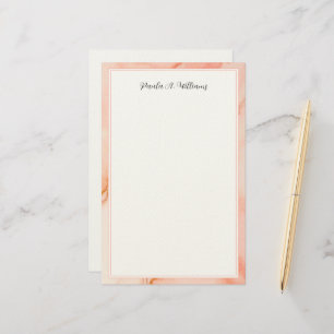 Papelaria Elegante Rótulo de Mármore Rosa Moderno