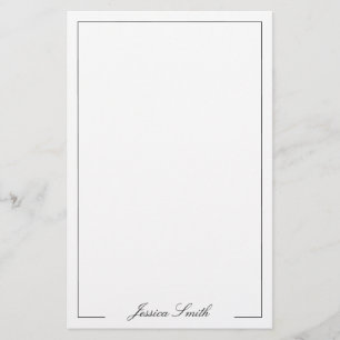 Papelaria Elegante Rótulo de Monograma de Nome em Script