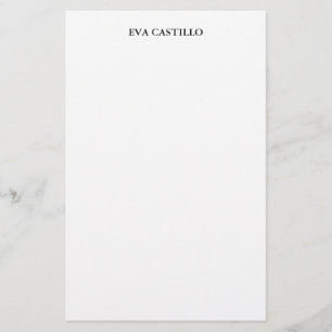 Papelaria Elegante Simples Branco Moderno Elegante Profissio