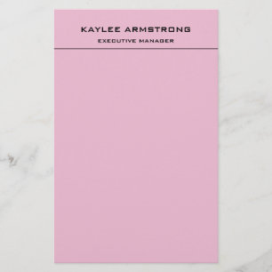 Papelaria Elegante Simples Profissional Rosa Claro