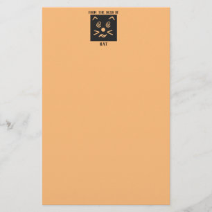 Papelaria Emoji Cat Face e Seu Nome Minimalista