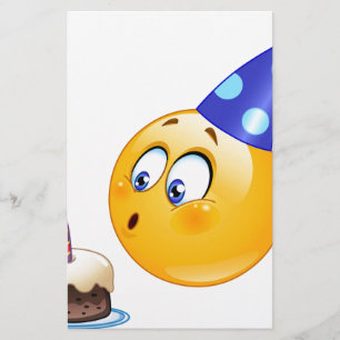 Papelaria emoji de aniversário