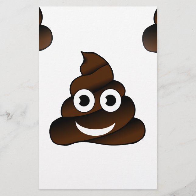 Papelaria emoji de cocô engraçado (Frente)