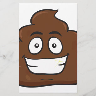 Papelaria emoji de cocô engraçado