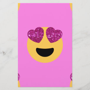 Papelaria emoji do coração
