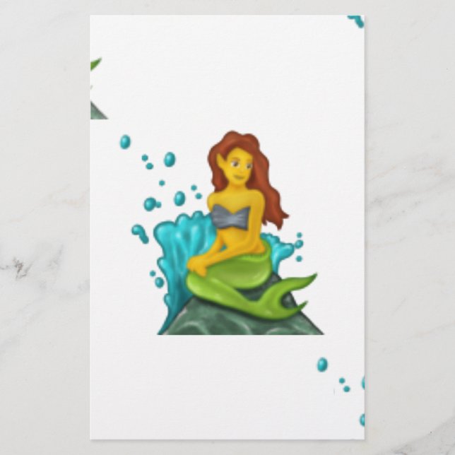 Papelaria emoji mermaid (Frente)