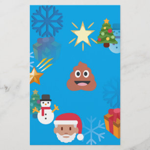 Papelaria emoji poop christmas