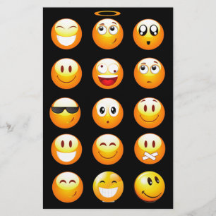Papelaria emojis preto