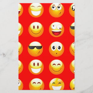 Papelaria emojis vermelhos