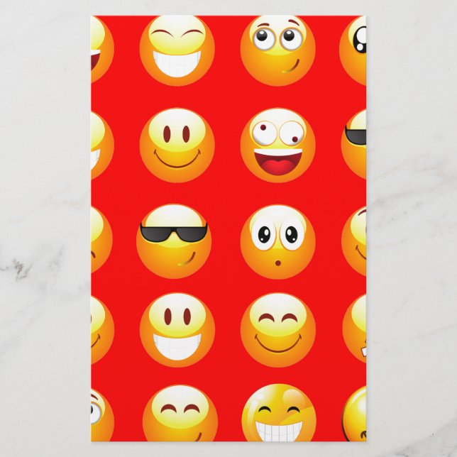 Papelaria emojis vermelhos (Frente)