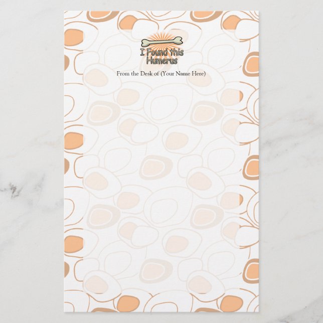 Papelaria Encontrei Este Osso Humeroso, Engraçado (Frente)