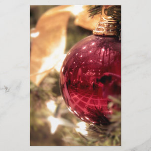 Papelaria enfeite de árvore de natal vermelho festivo